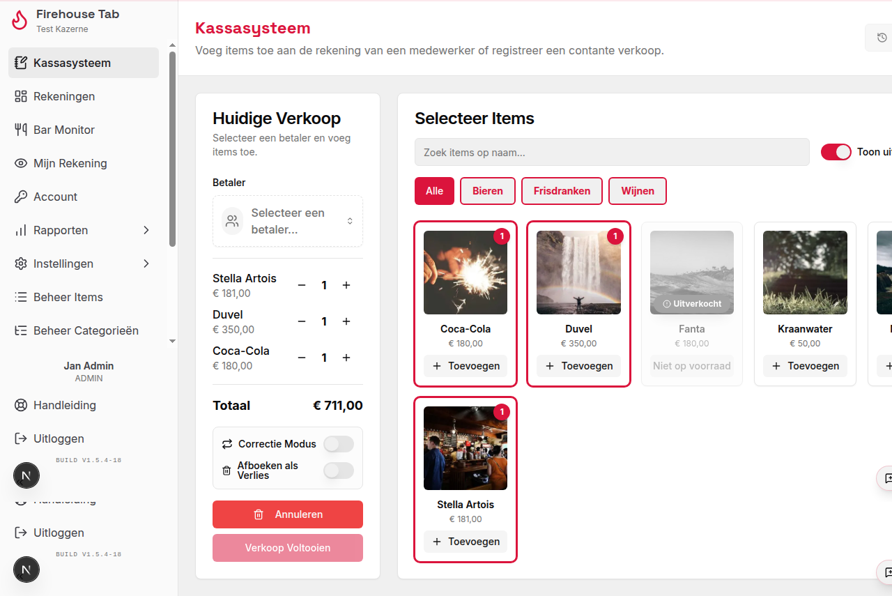 Intuïtief kassasysteem voor achter de toog